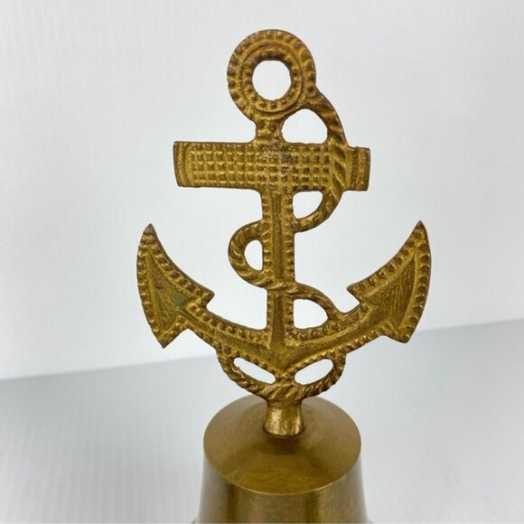 Nautical Brass Bell collection Lot of 4 Lobster Whale Anchor - Picture 3 of 11